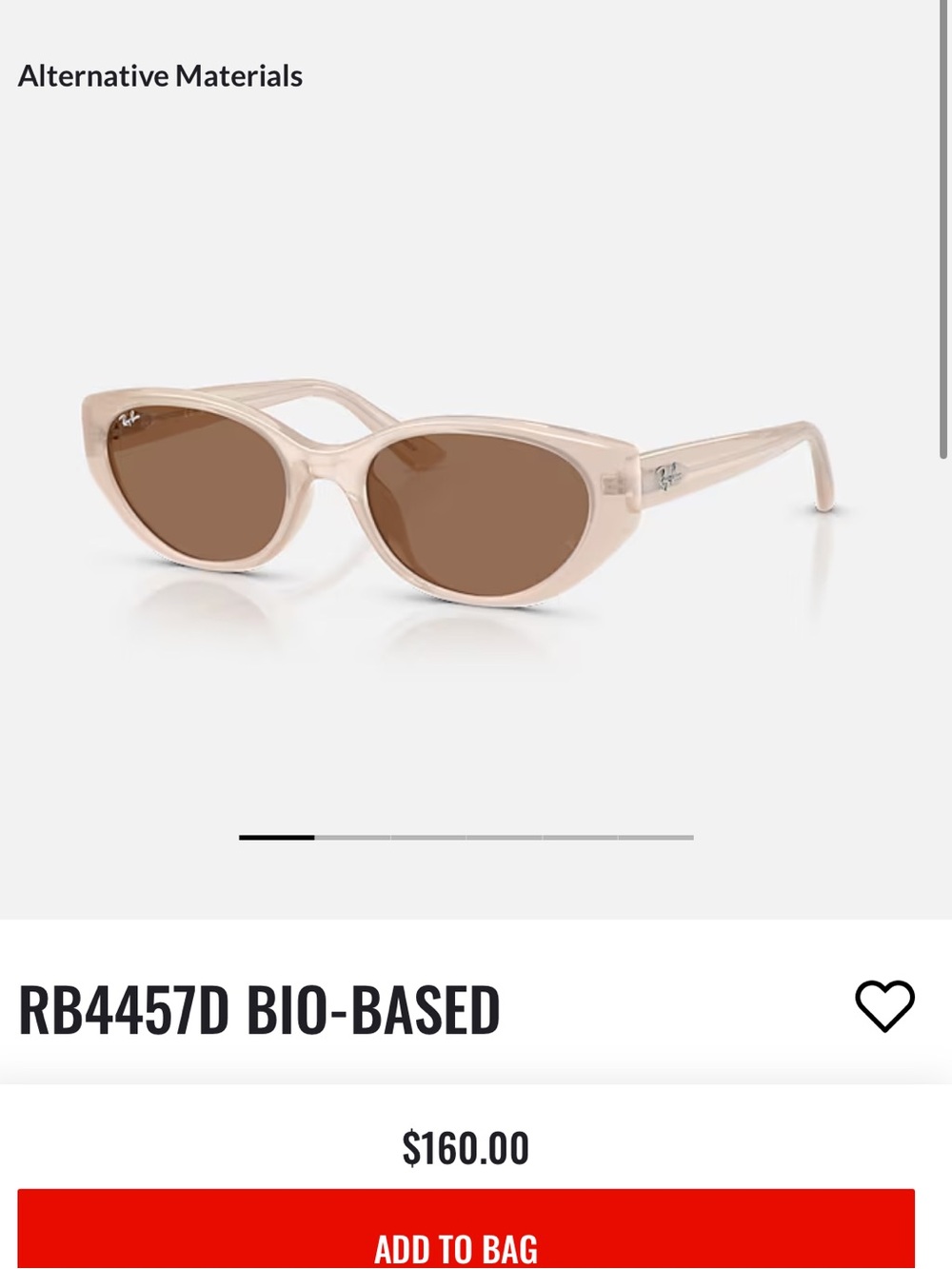 Ray-Ban Women's Beige Frame Sunglasses - Picture 2 of 4
